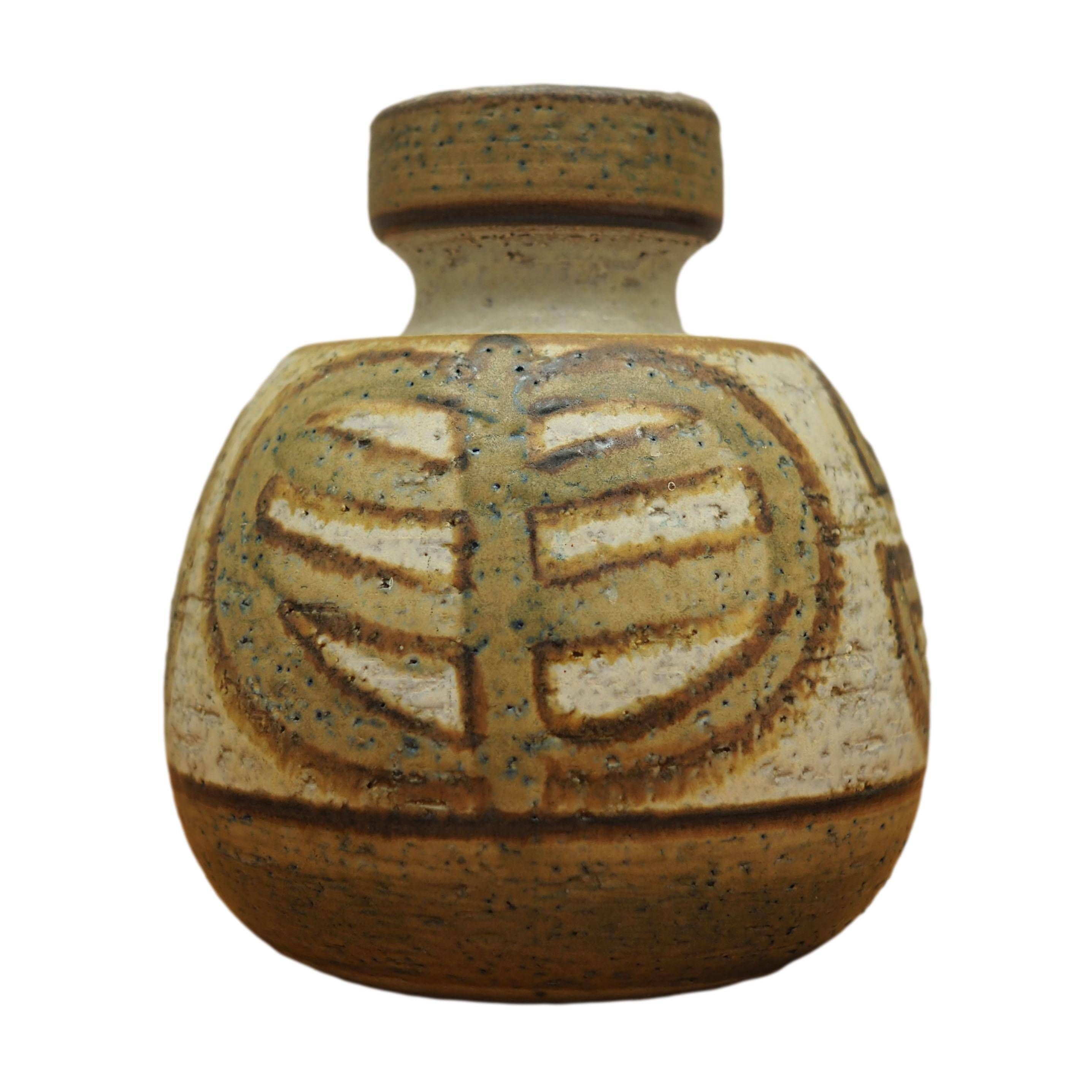Ceramic vase, Danish design, 1970s, production: Soholm