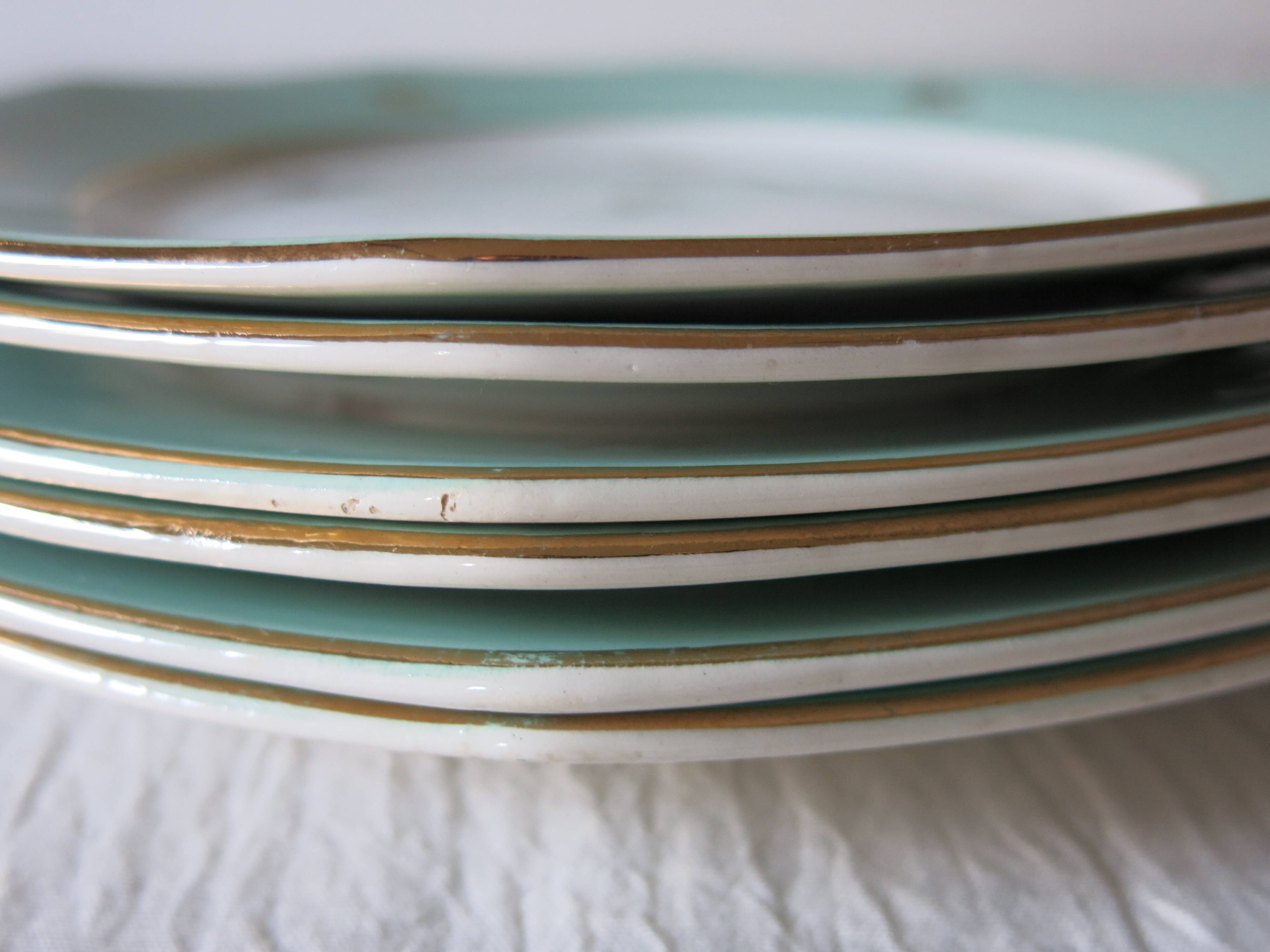 6 flat plates from Moulin des loups in good condition