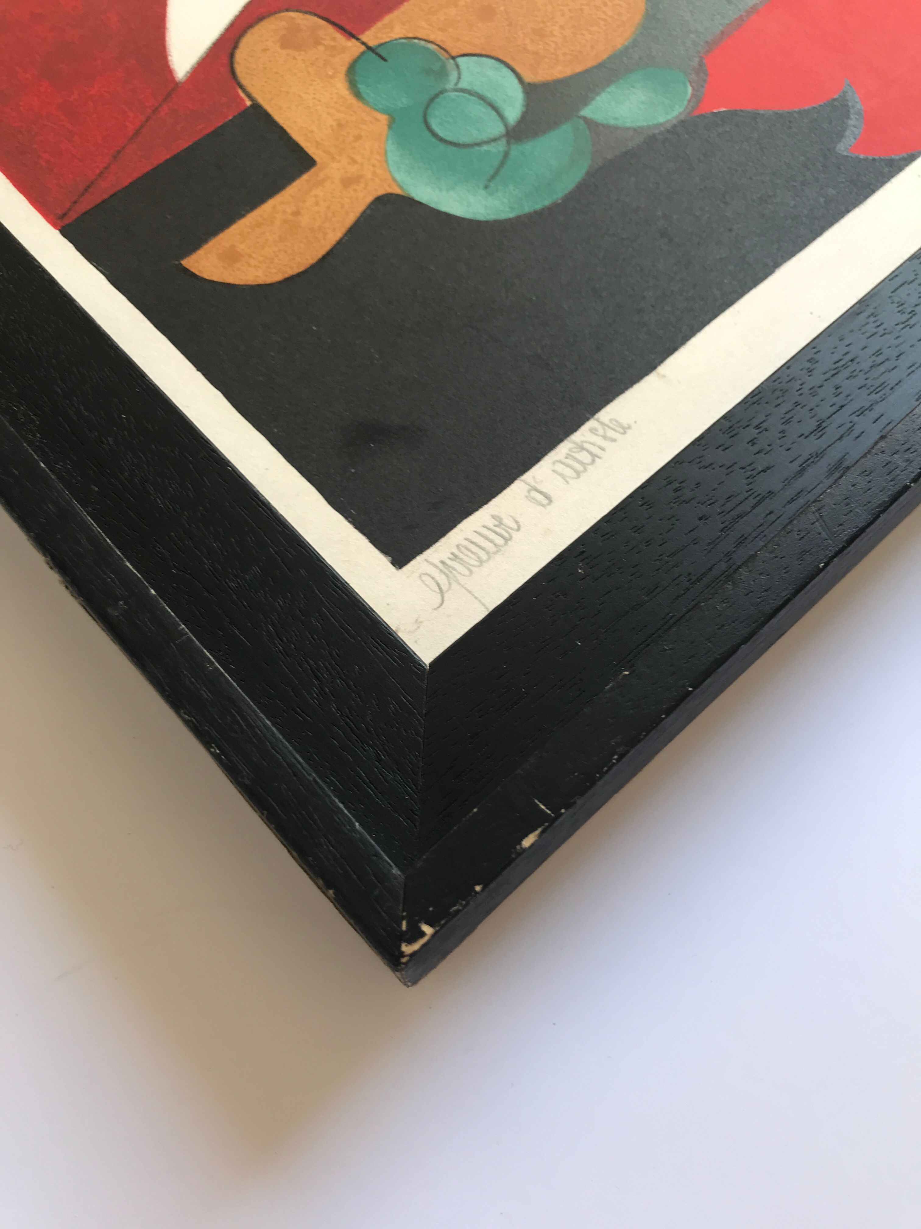 Original lithograph signed by Danièle PERRÉ (1924-2009) Abstract composition, 1961.