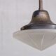Small Antique Brass and Glass Pendant Light