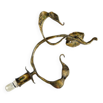 Brutalist metal wall lamp by Salvino Marsura, Italy, 1960s.