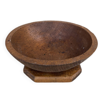 Old turned wooden bowl