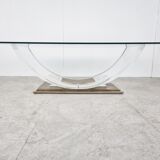 Lucite arch coffee table by Belgochrom