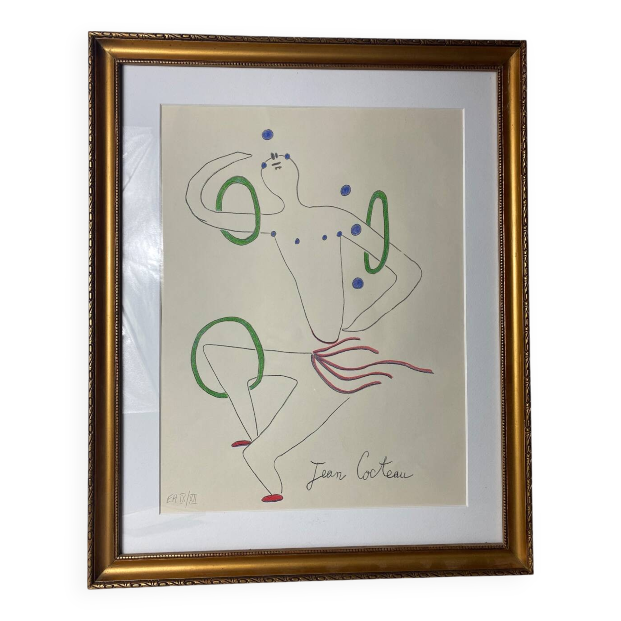Lithograph, artist's proof Jean Cocteau