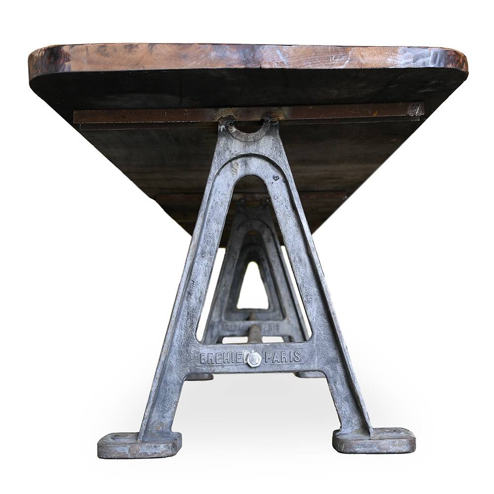 Long industrial refectory table