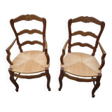 Paire de fauteuils de style Louis XV