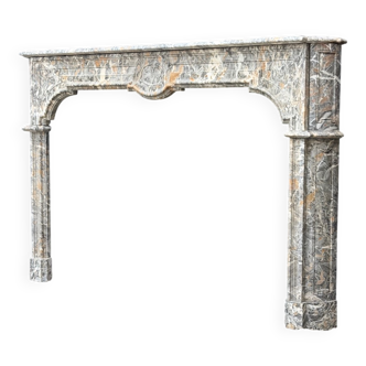 Regency fireplace in grey Ardennes marble, 18th century