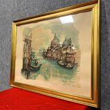 Lithographie de Pradel figurant une vue de Venise