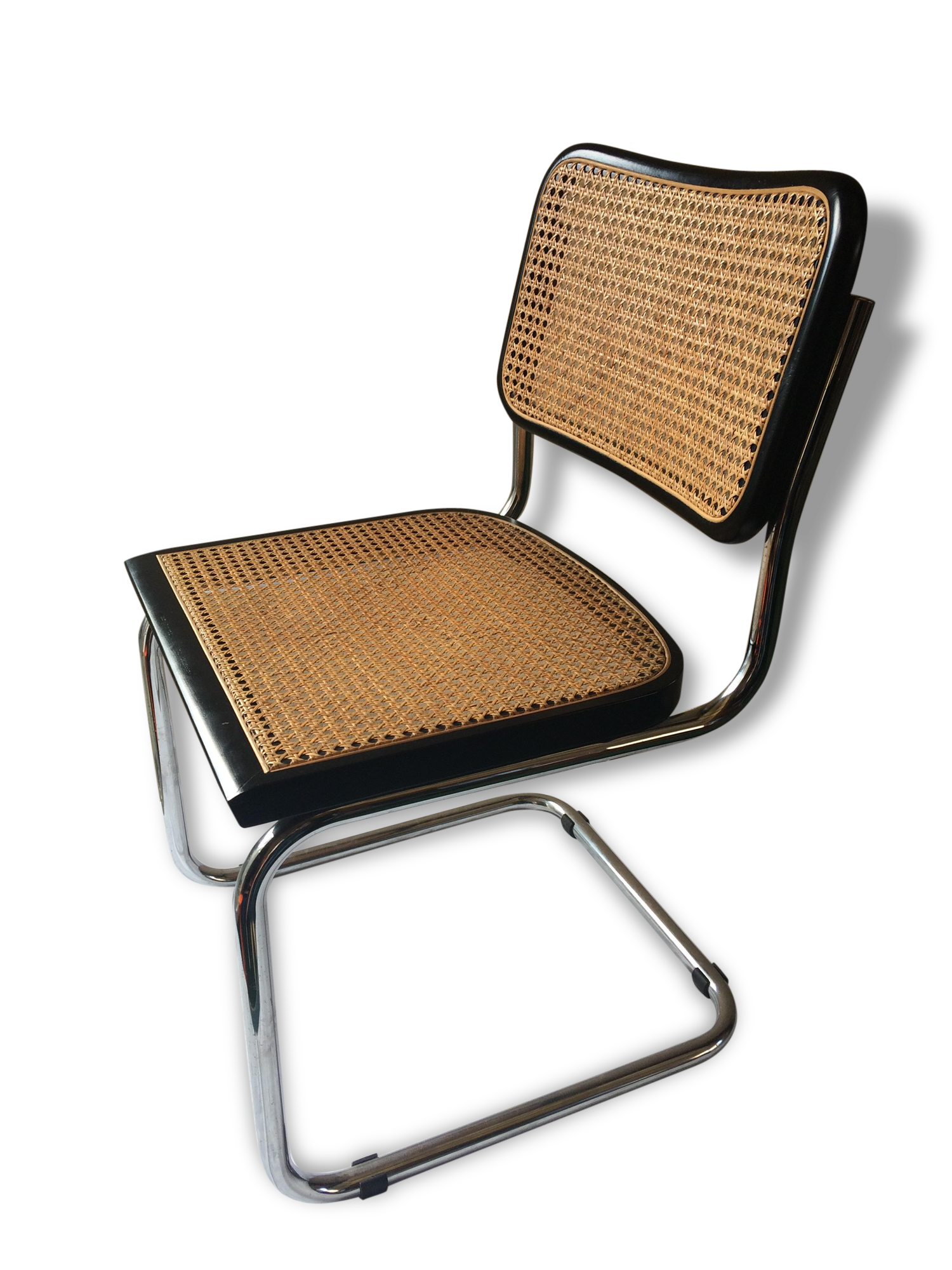 Belle Chaise Cesca B64 Noire Design Bauhaus Marcel Breuer Editions Italiennes Vintage 70 S Tbe Selency