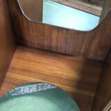 Hairdresser 1970s in teak and oak blond feet compass