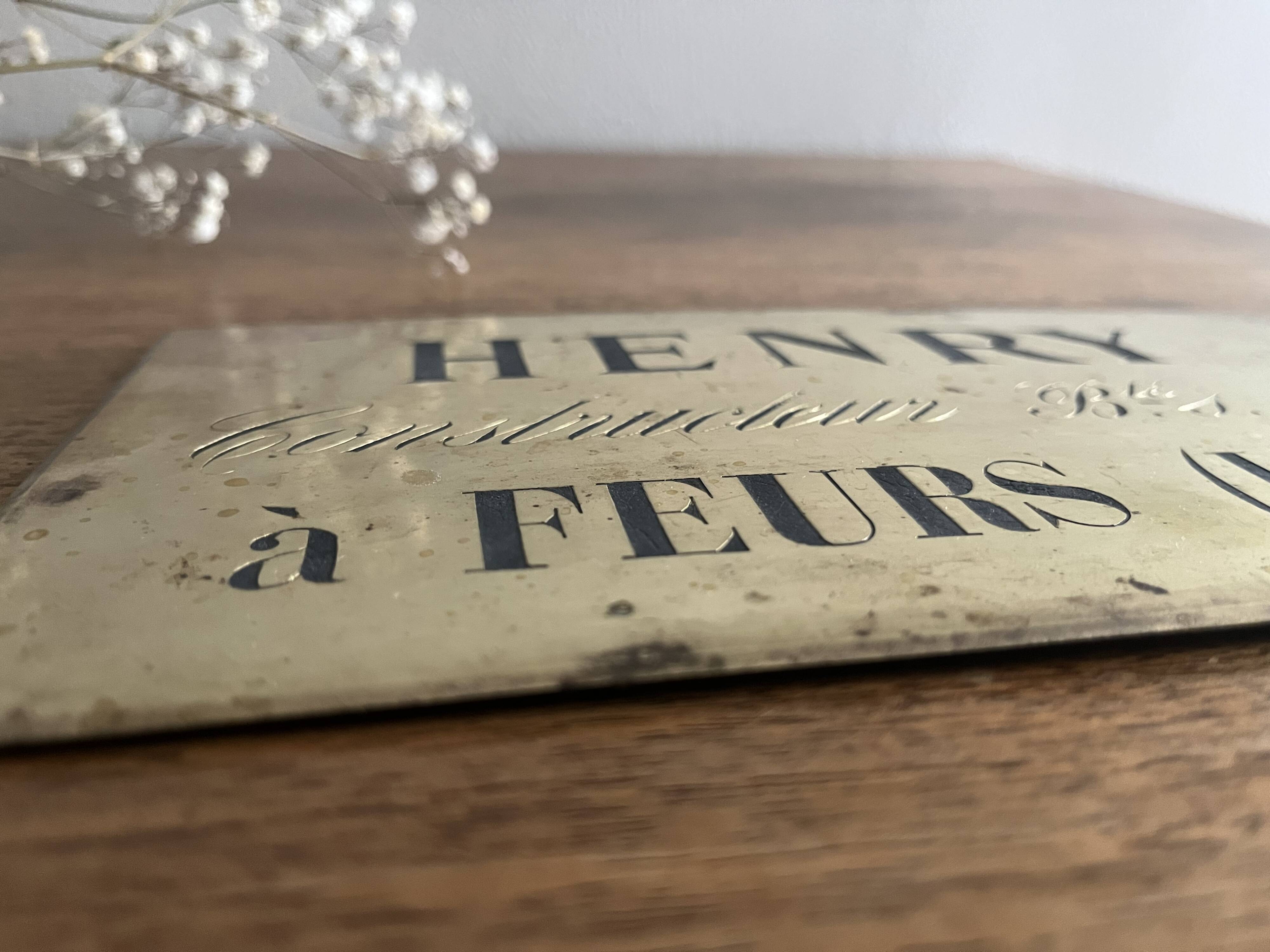 Plaque de métier en laiton - Constructeur