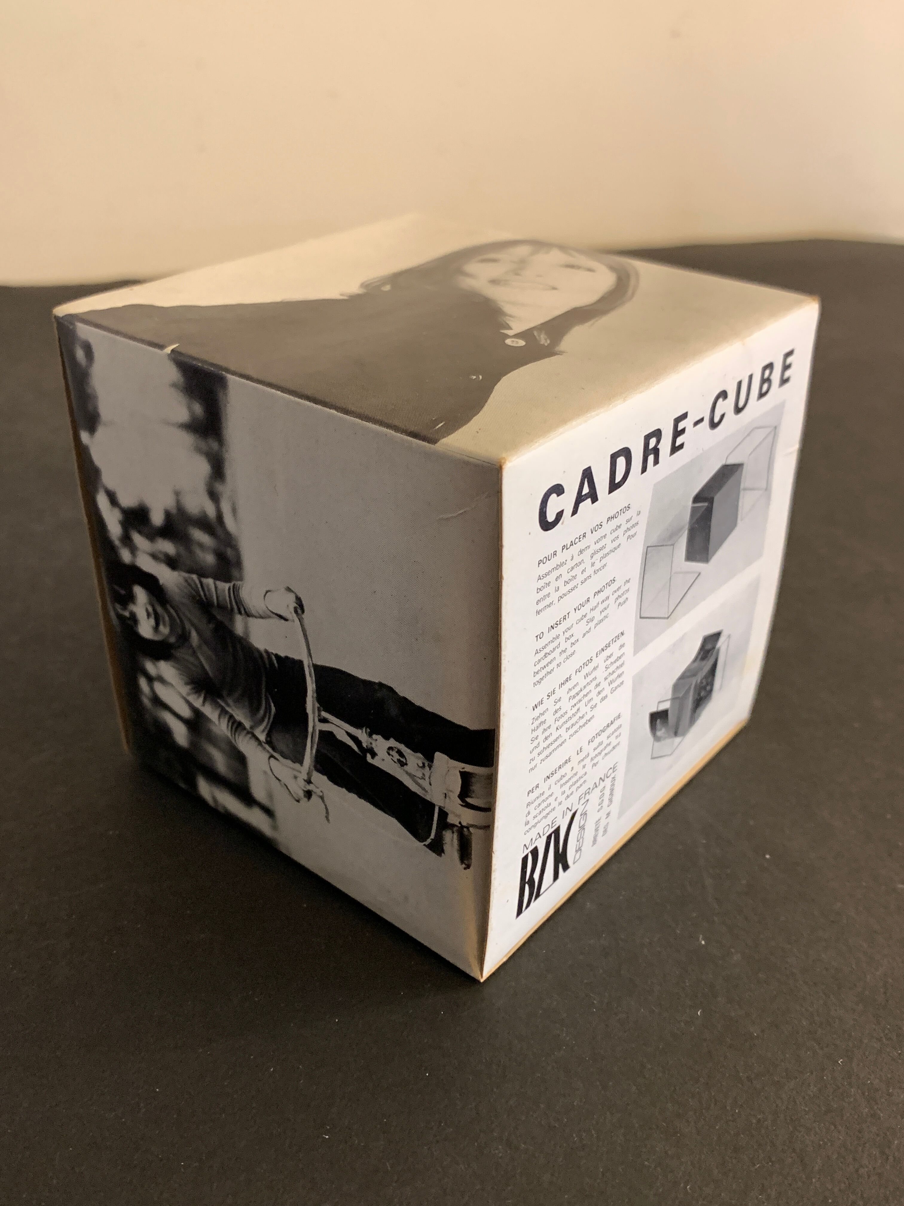 Photo frame or cube in plexiglass Michèle Gignoux for Bac Design, 1970
