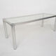 Glass and aluminum dining table by kho liang ie, the netherlands 1974