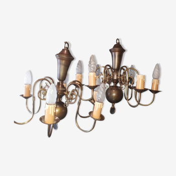 Brass chandelier