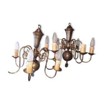 Brass chandelier