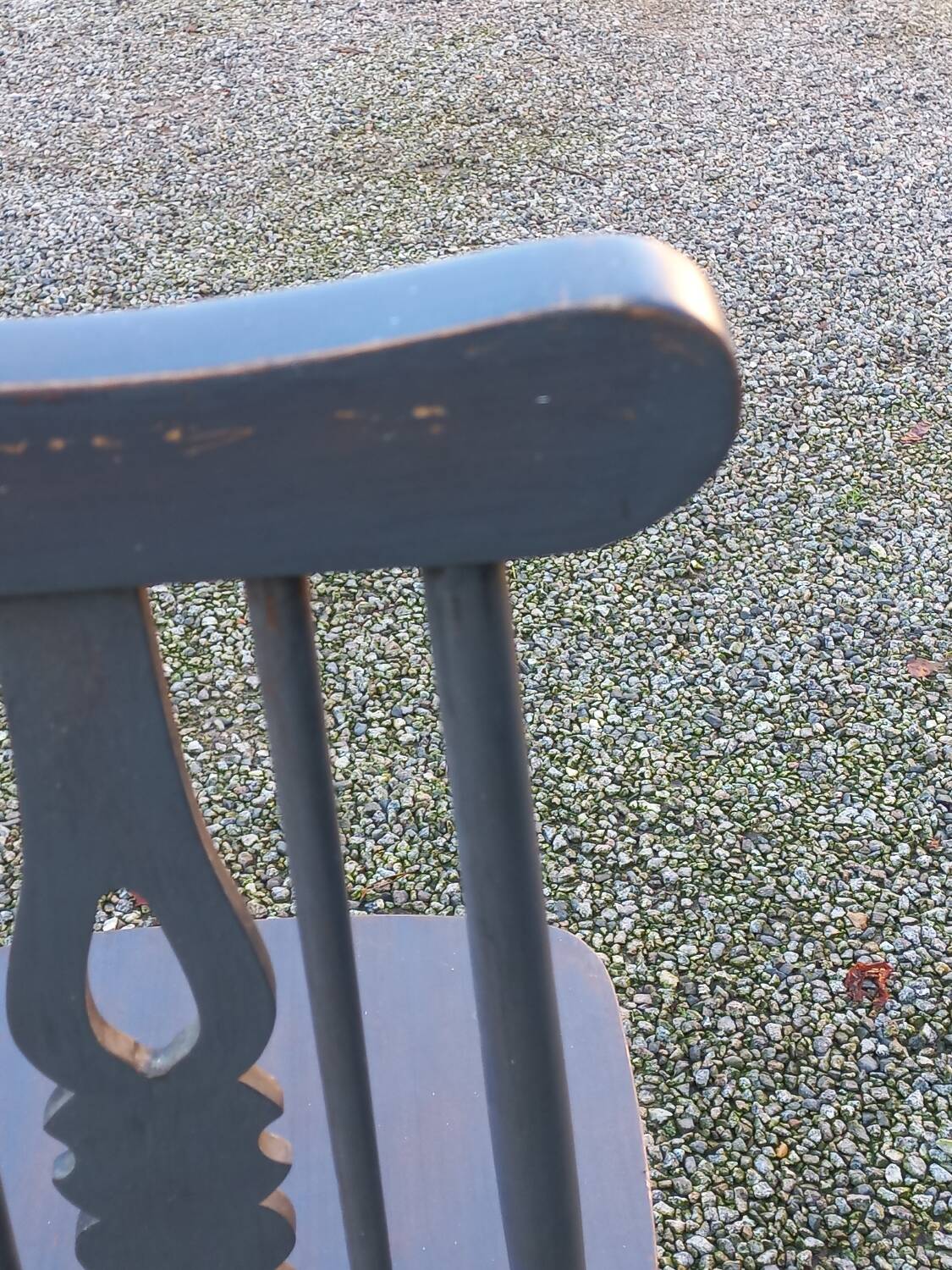 Scandinavian style chair from the 50s with gray patina