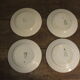 Set of 4 plates to dessert "Niderviller", blue flowers decoration