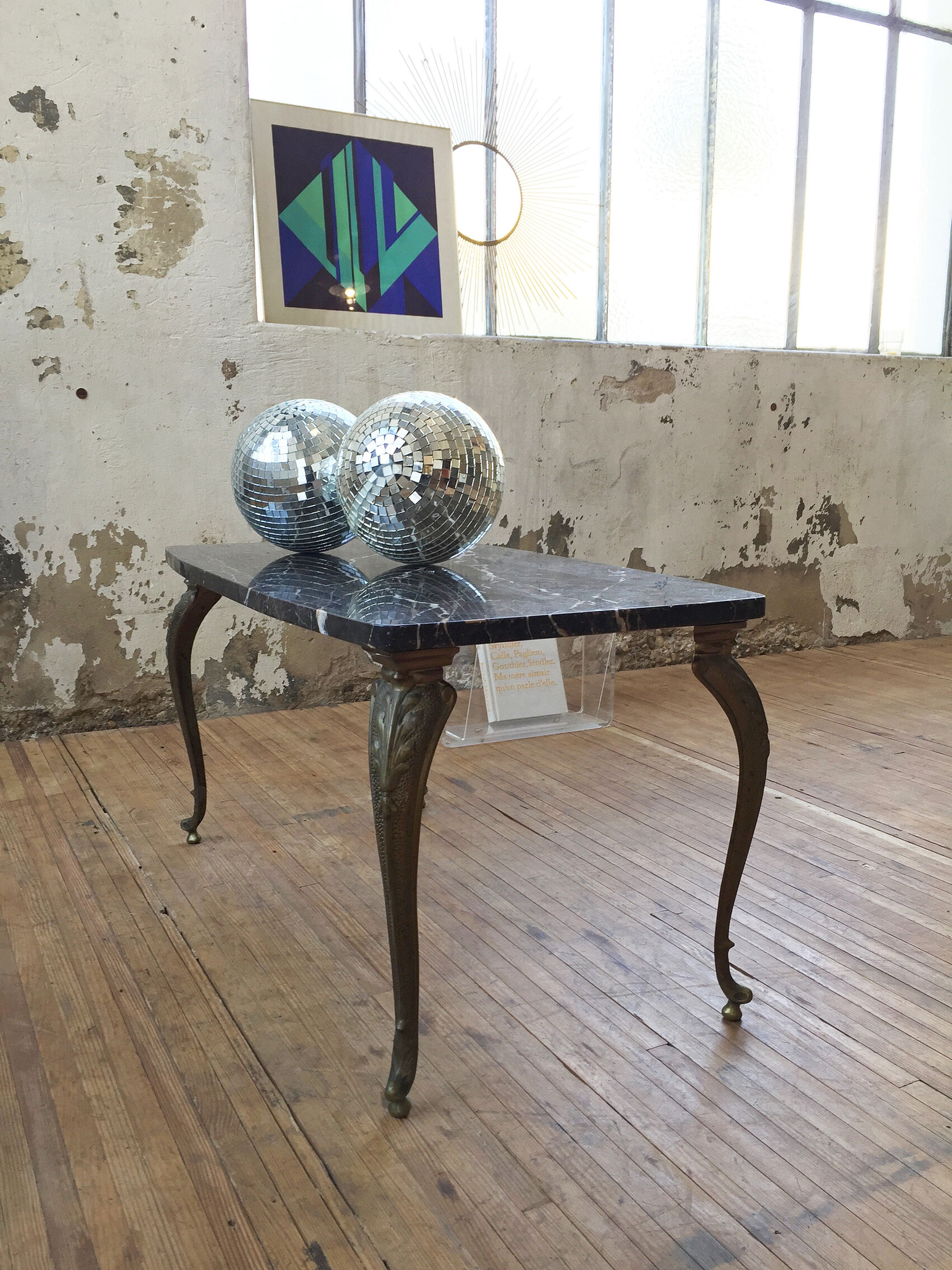 Bronze marble coffee table