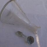 Old shape conical and engraved decanter