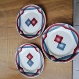 Set of three vintage deep plates