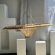 Suspension rattan saucer iron frame D:120 H:60