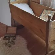 Antique pine cradle
