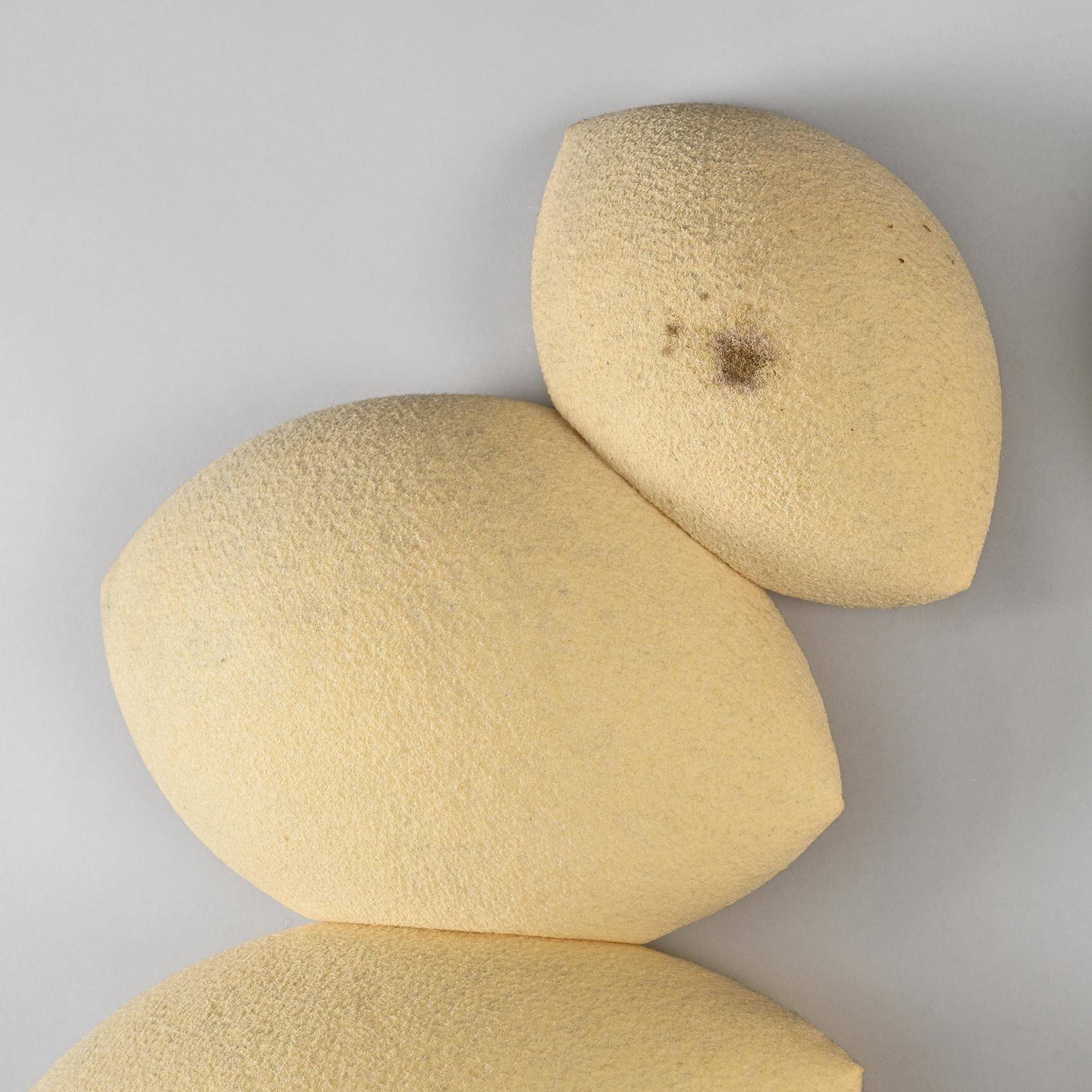 Large felt wall lamp, Denmark circa 1970