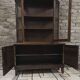 Vintage two-body display cabinet in oak from the 1950s.