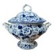 Large antique soup tureen Creil & Montereau – Flora model