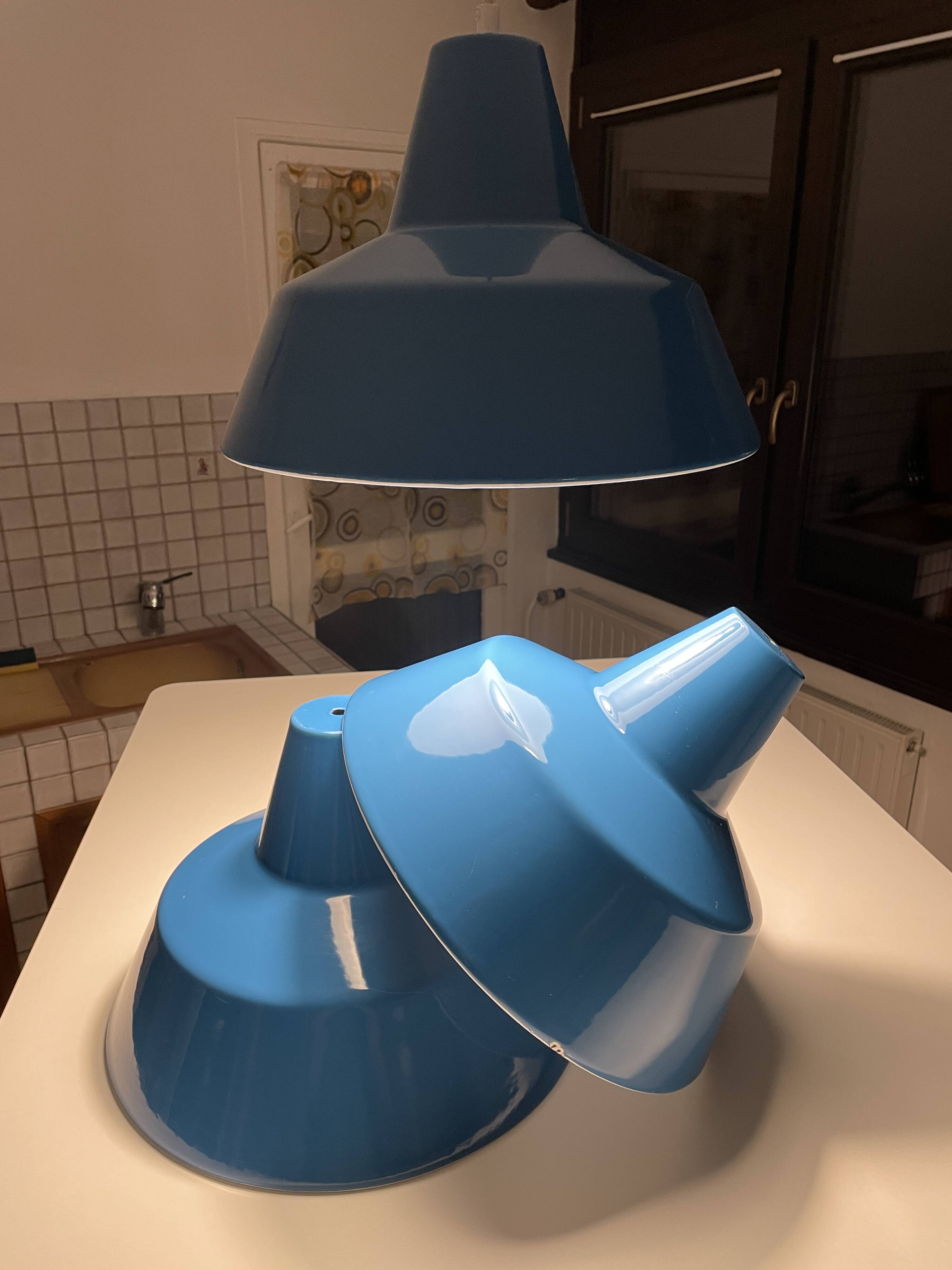 Industrial pendant light by Axel Wedel Madsen for Louis Poulsen, 1960s