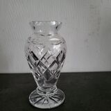 Vintage Bohemian crystal vase in excellent condition.