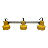 Lampe jaune à trois spots, Brillant, années 1970,