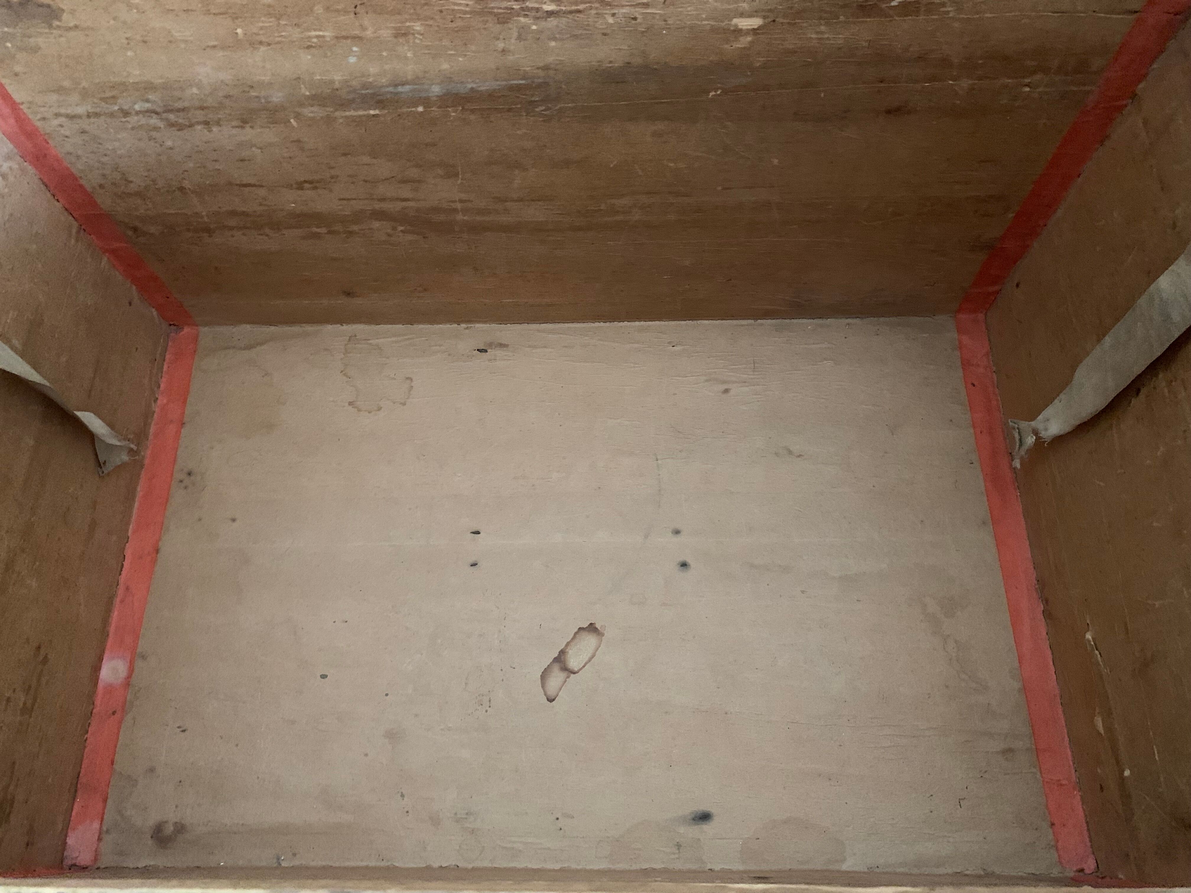 Antique painted English naval chest