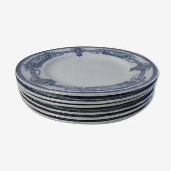 Terre de fer 6 assiettes plates medaillon