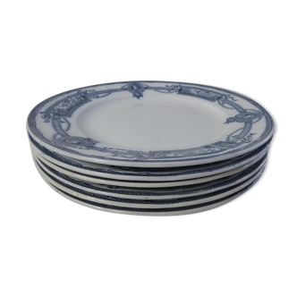 Terre de fer 6 assiettes plates medaillon