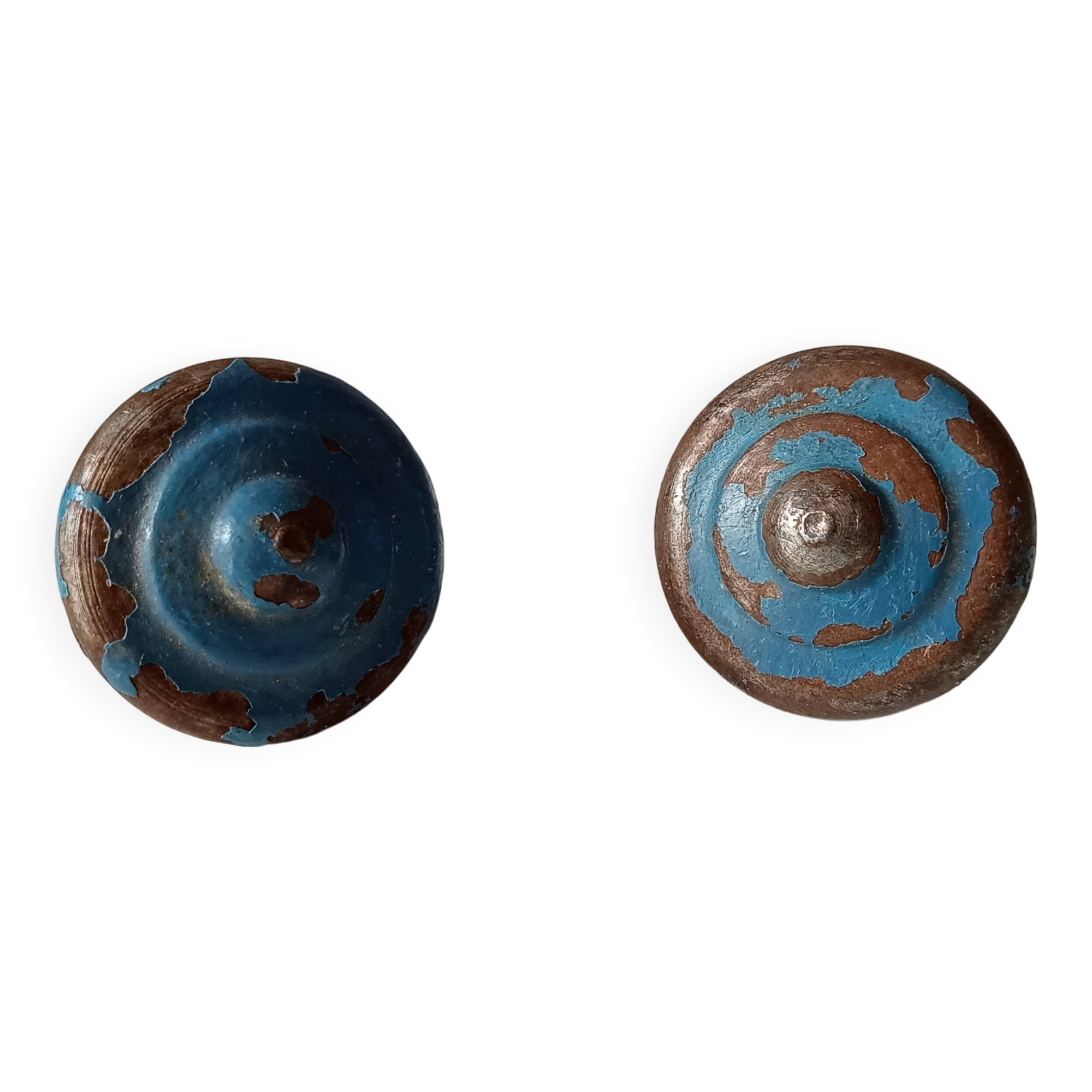 Pair of antique cast iron furniture handles