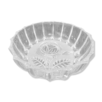 Old glass salad bowl