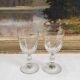 2 old aperitif or port wine glasses from the 19th century
