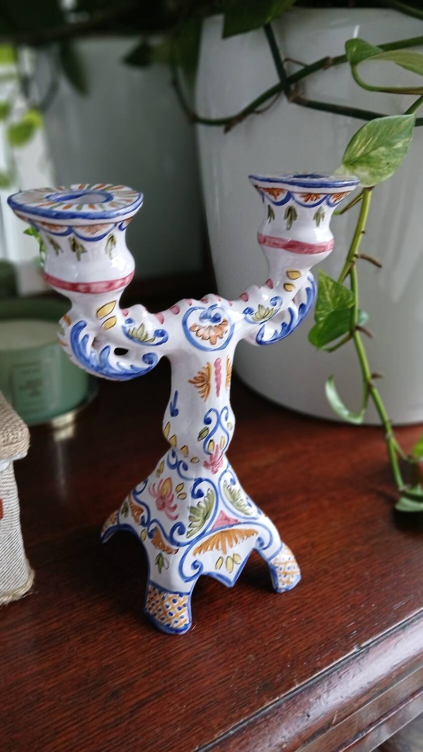 Double candlestick signed MF