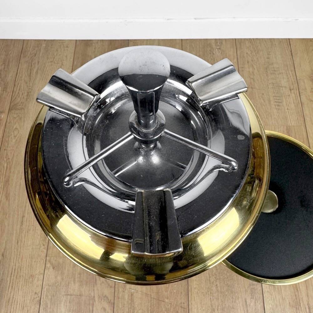 Cendrier sur pied laiton design années 50