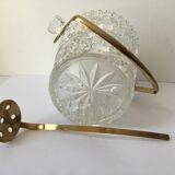 Chiseled glass ice bucket