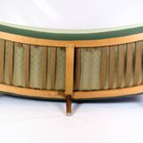 Sofa Model 220 With Legs In Rosewood & Green Fabric By Kurt Olsen From 1960
