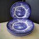 6 English porcelain dessert plates Broadhurst Staffordshire