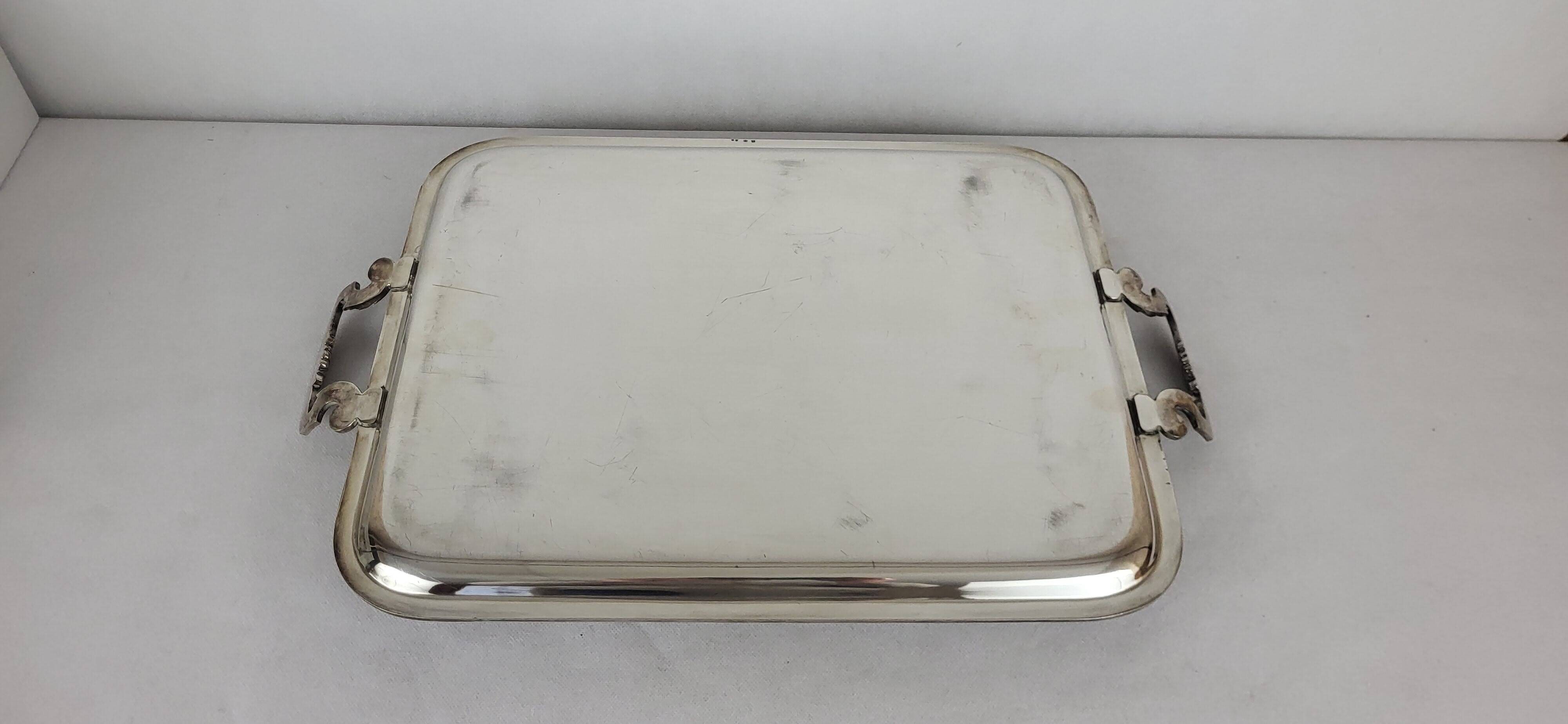 Silver-plated tray Louis XV - Georges Delahaye
