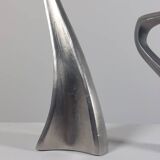 Pair of postmodern aluminium candlesticks by Matthew Hilton