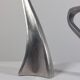 Pair of postmodern aluminium candlesticks by Matthew Hilton
