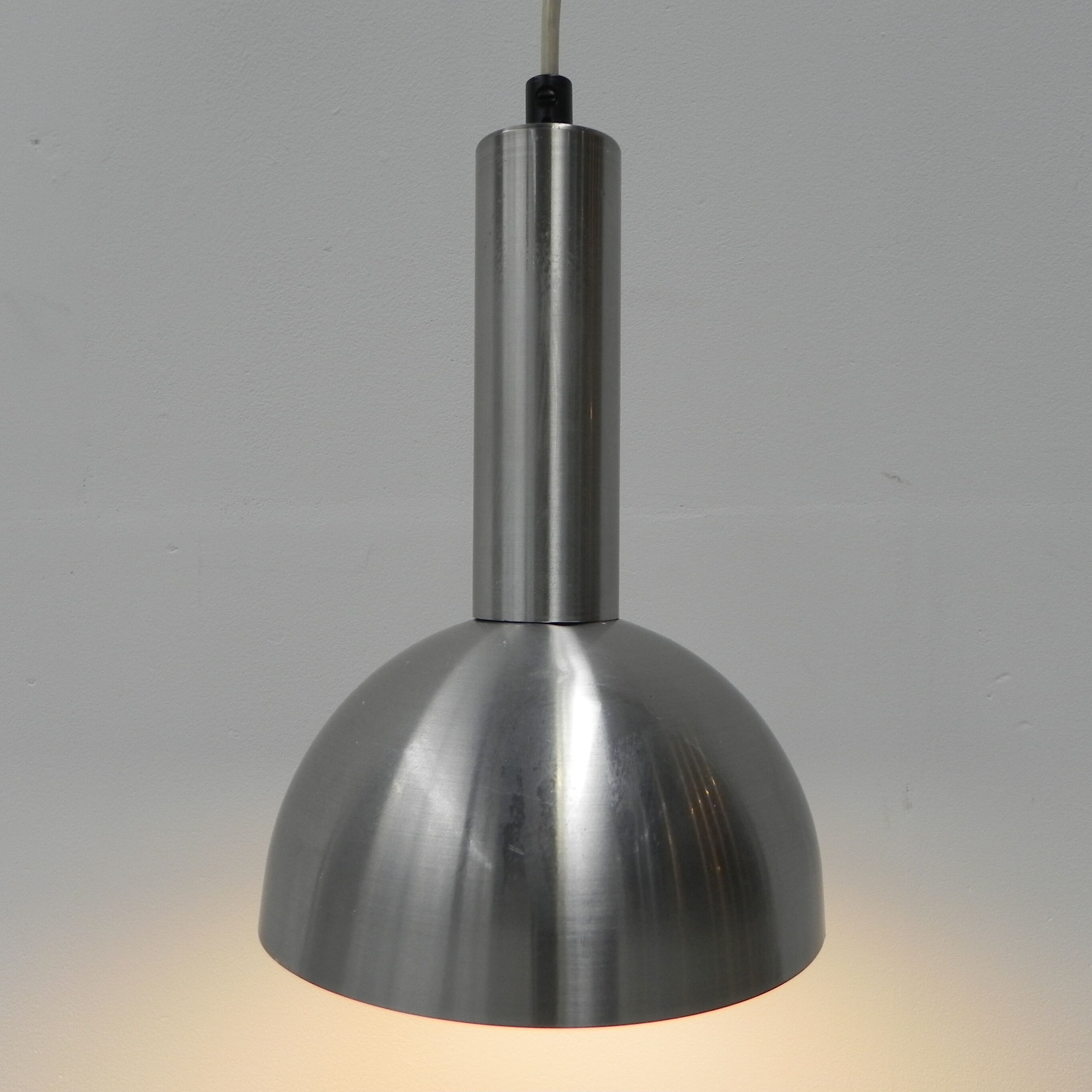 Vintage hanging lamp with aluminum shade