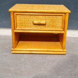 Vintage rattan bedside