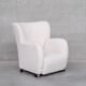 Pair of white boucle danish mid-century armchairs