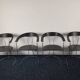 Set of 4 vintage Ursula chairs in black leather, Italian, from Arrben 1980